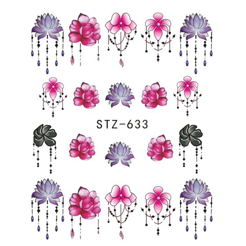 butterfly flower water transfer decal sliders for nail