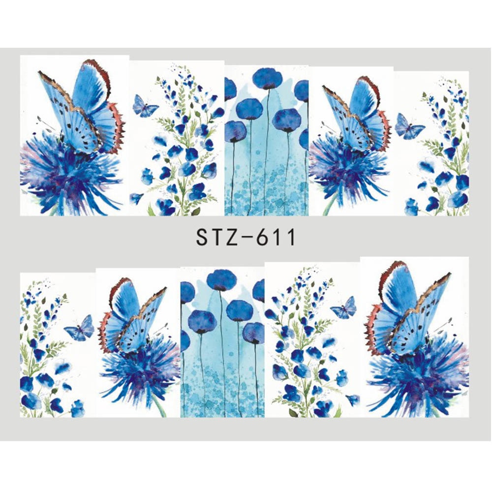 butterfly flower water transfer decal sliders for nail