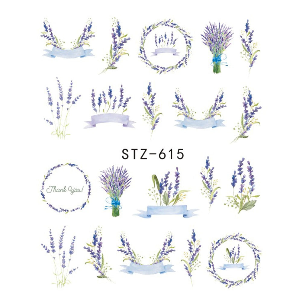 butterfly flower water transfer decal sliders for nail